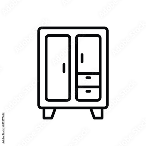 Bedroom closet vector icon