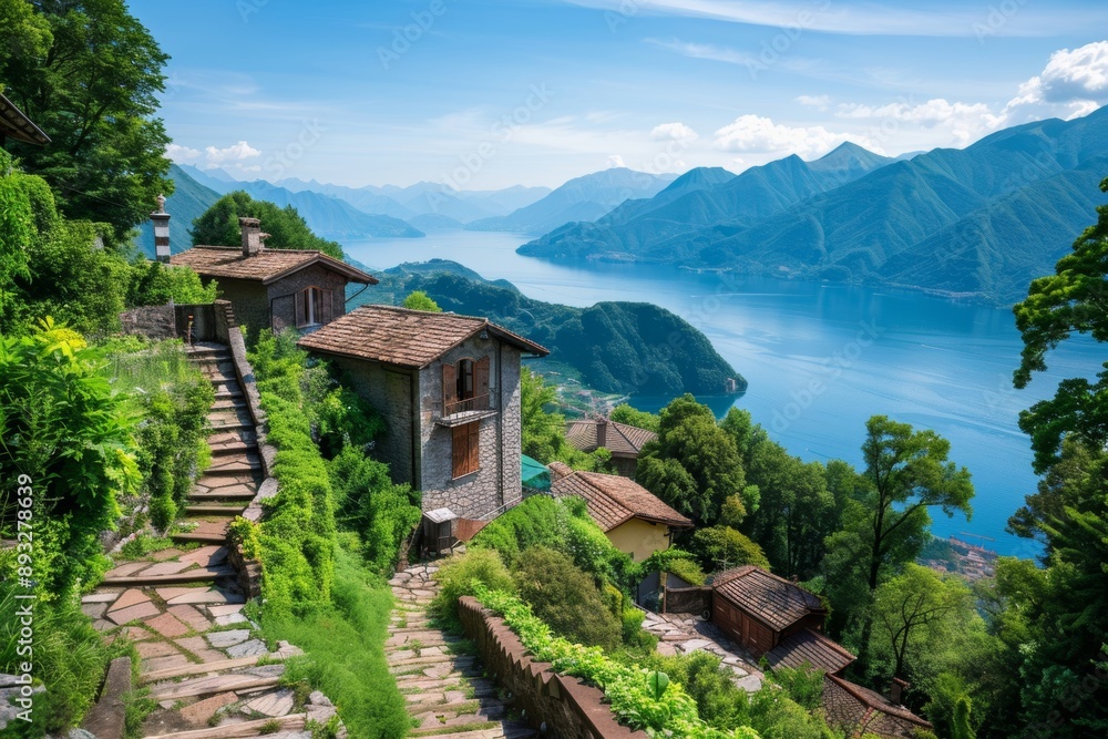 Naklejka premium Weekend discovery trips to charming places offer a delightful escape from the routine, featuring short journeys to picturesque and unique destinations.