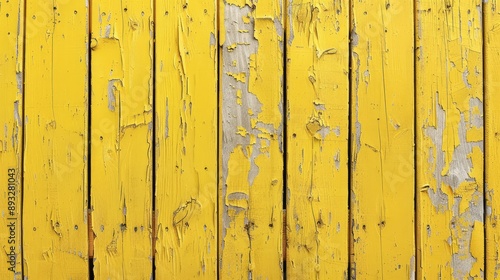 Photo of an old wooden painted fence texture. AI generated.