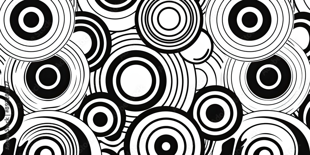 Abstract Black and White Spirals Abstract Black and White Spirals