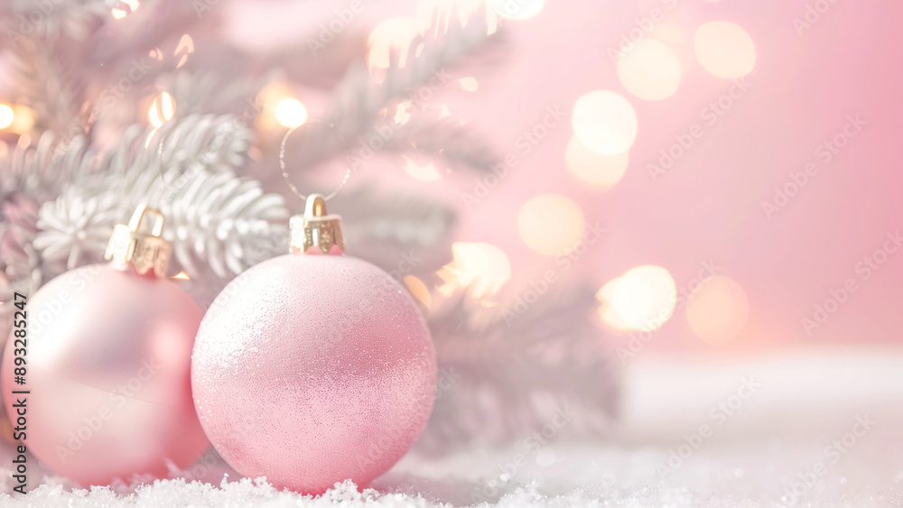 Blush Christmas: A Light Pink Holiday Background Blush Christmas: A Light Pink Holiday Background