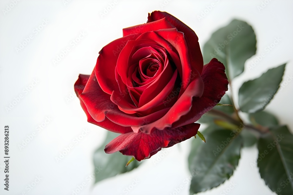 Fototapeta premium red rose with droplets
