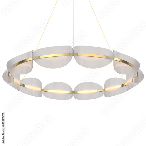 Pendant Light Isolated on white background. Modern interior lighting. Home interior decoration photo