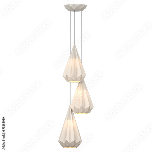 Pendant Light Isolated on white background. Modern interior lighting. Home interior decoration	
