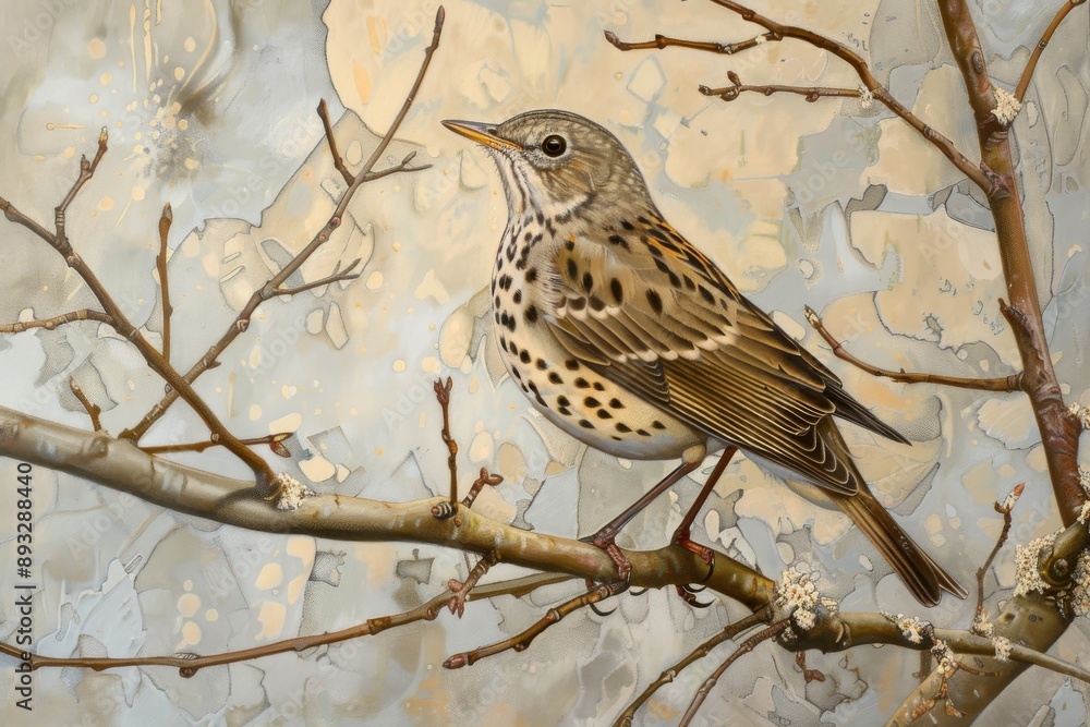 Fototapeta premium Song thrush (Turdus philomelos)