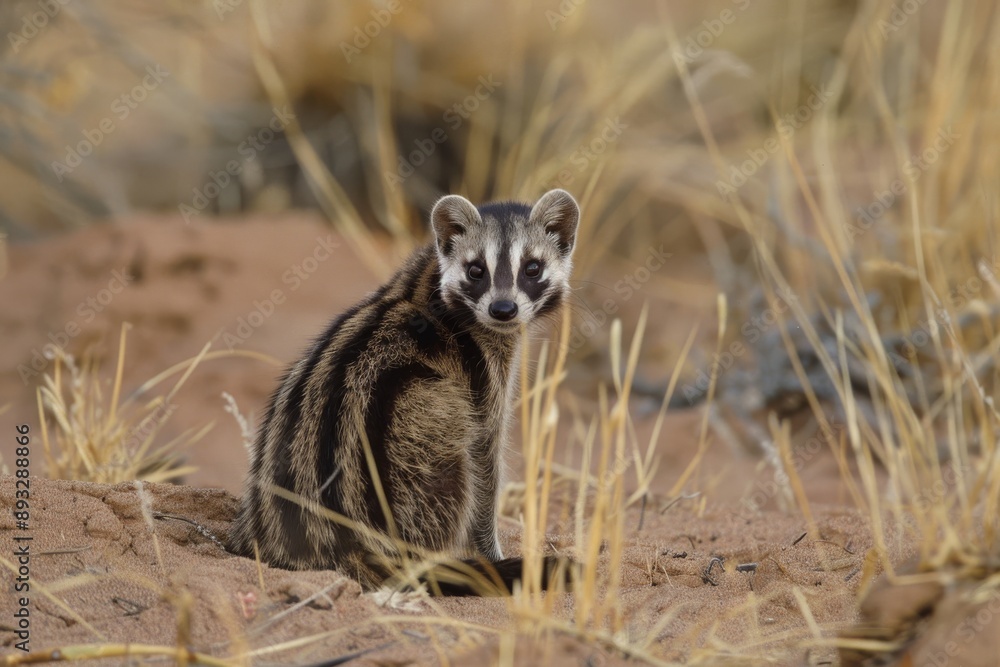 Striped polecat(Ictonyx striatus). Namibia Striped polecat(Ictonyx striatus). Namibia