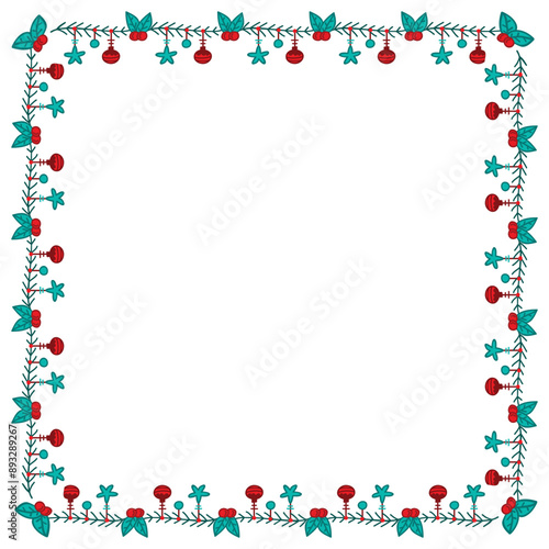 Frame template for christmas season celebration, christmas wreath concept