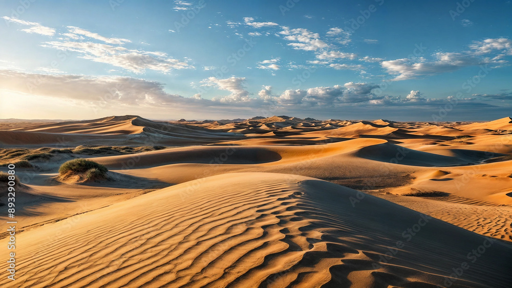 Naklejka premium Golden Sand Dunes of the Desert