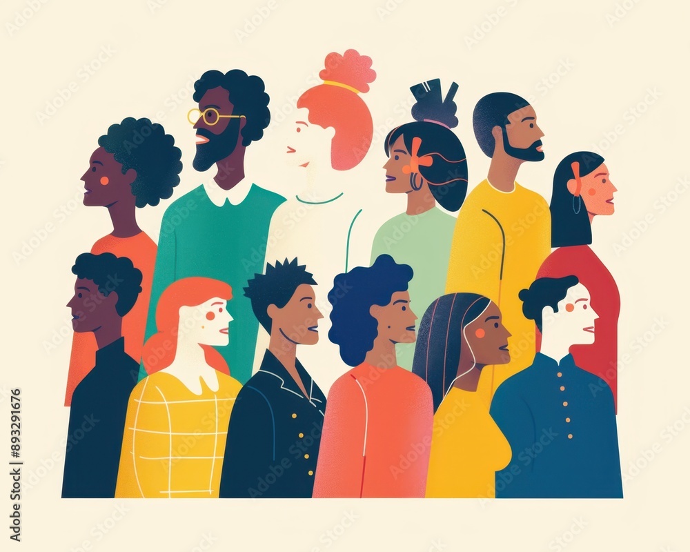 Business diversity, inclusive workplace, flat design illustration Business diversity, inclusive workplace, flat design illustration