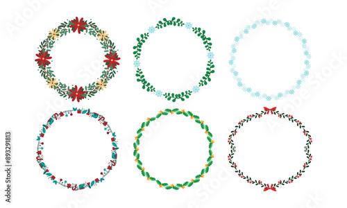 Wallpaper Mural Frames collection for christmas season celebration, christmas wreath concept Torontodigital.ca