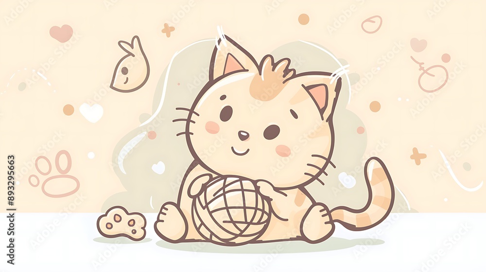Adorable Fluffy Kitten Icon Adorable Fluffy Kitten Icon