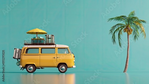 Vintage Van Ready for Summer Vacation