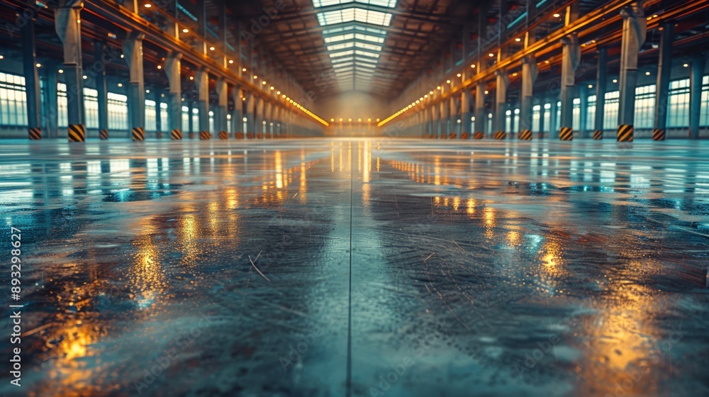 Empty space of Industrial building or modern factory for manufacturing production plant or large warehouse, industry background. Empty space of Industrial building or modern factory for manufacturing production plant or large warehouse, industry background.