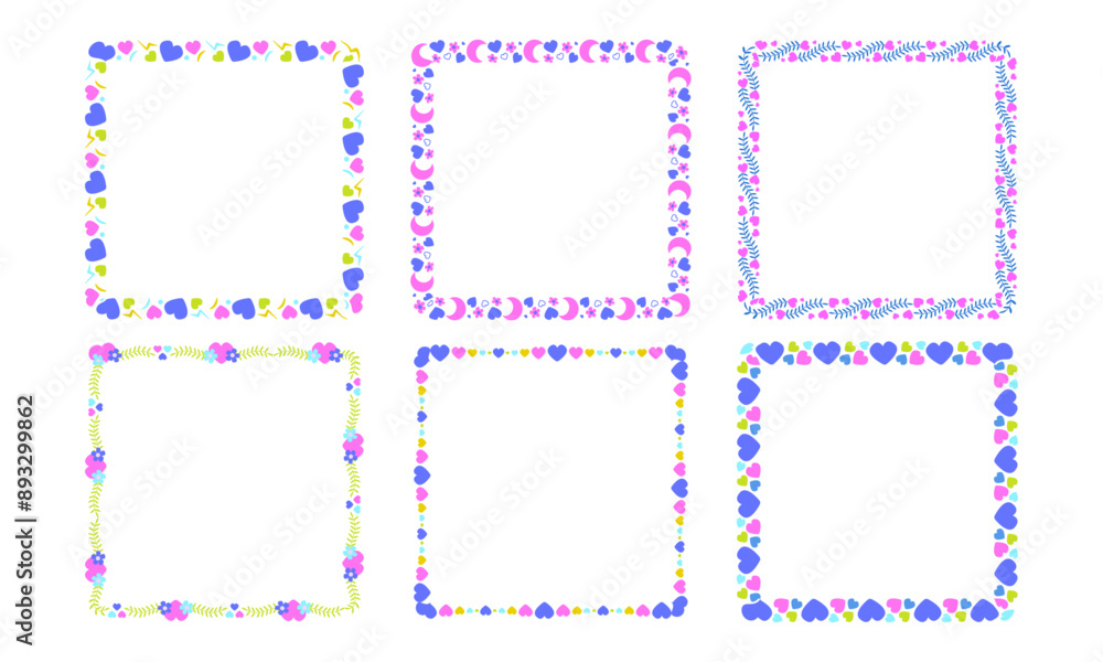 Hand drawn halloween frames template design collection on white Hand drawn halloween frames template design collection on white