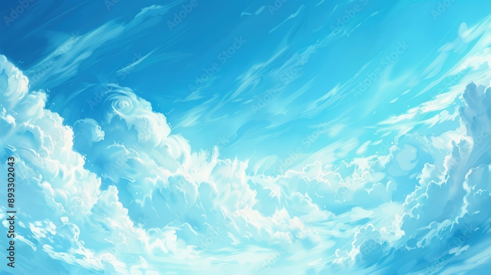 Panoramic azure sky and clouds on white backdrop; sky exists above atmosphere, clouds are visible liquid aerosols for creative graphics. Panoramic azure sky and clouds on white backdrop; sky exists above atmosphere, clouds are visible liquid aerosols for creative graphics.