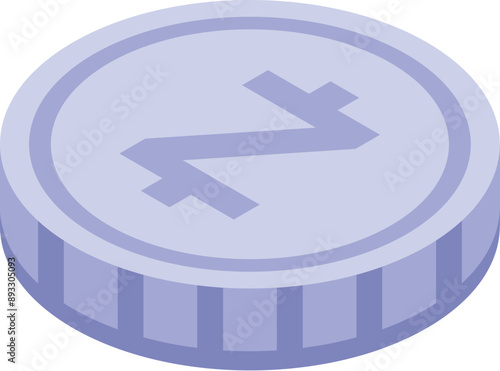 Litecoin cryptocurrency coin showing the symbol for the digital currency