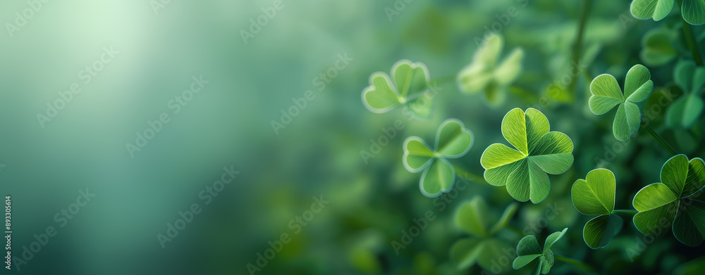 Nature Background With Clover Leaves Nature Background With Clover Leaves
