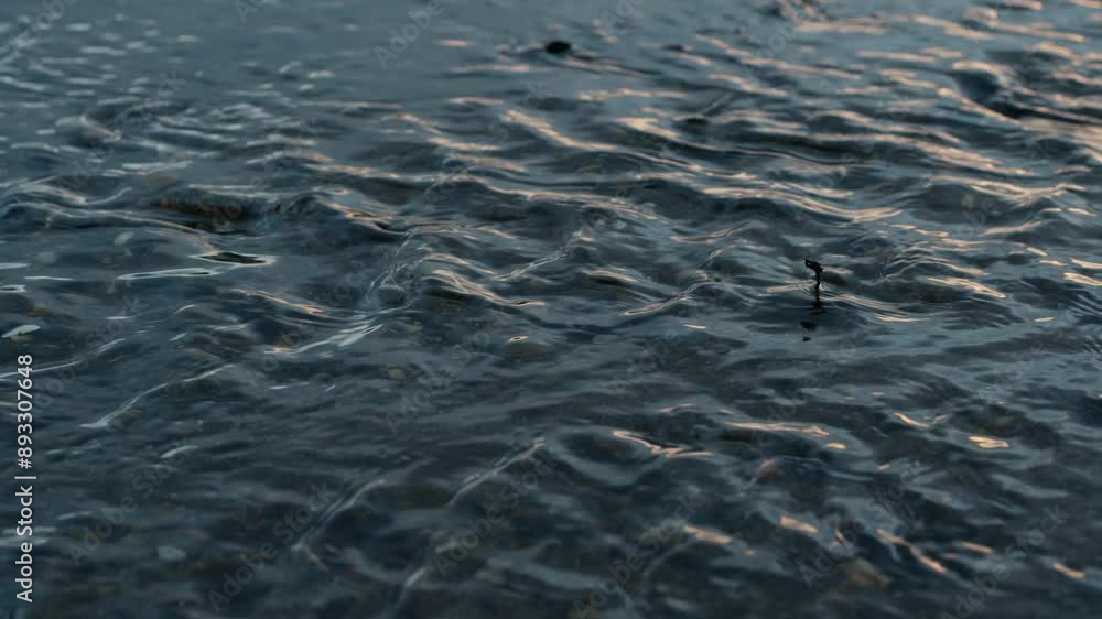 Close-up of rippling water surface reflecting light, gentle movement and natural beauty. Close-up of rippling water surface reflecting light, gentle movement and natural beauty.