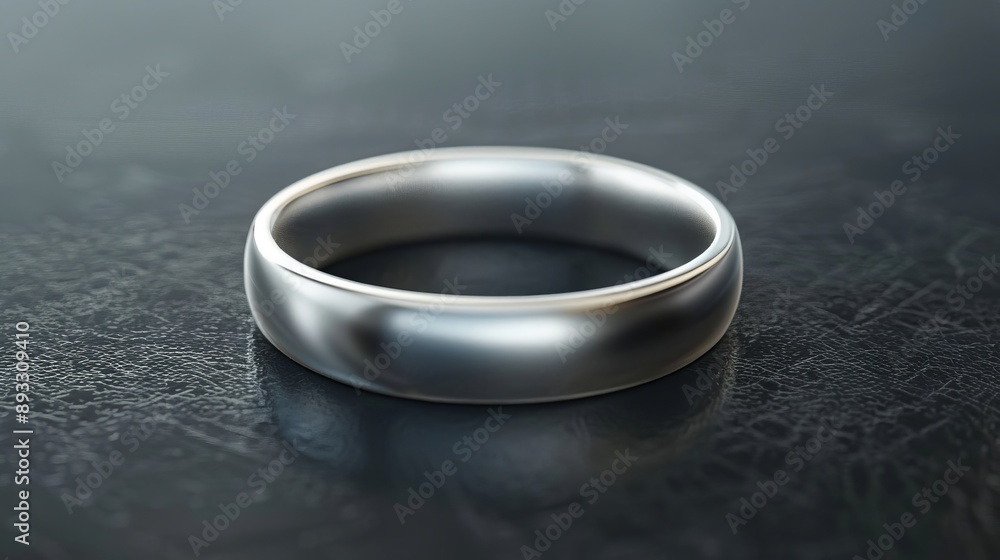 Minimalist silver ring on a background. Minimalist silver ring on a background.