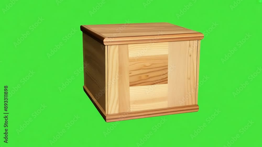Wooden Box with Green Screen Background with Ai generated.
Wooden Box with Green Screen Background with Ai generated.