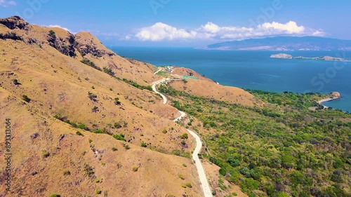 Aerial view of Golo Mori in Komodo National Park, West Manggarai Regency, Flores, East Nusa Tenggara, Indonesia photo