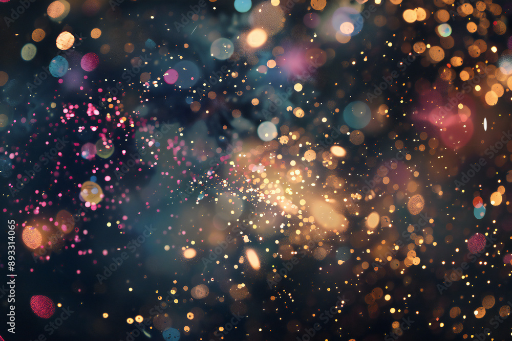 Abstract Glittering Bokeh Background, Shimmering Lights and Sparkles Abstract Glittering Bokeh Background, Shimmering Lights and Sparkles