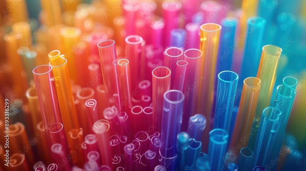 Colorful Straws Creative Arrangement Colorful Straws Creative Arrangement