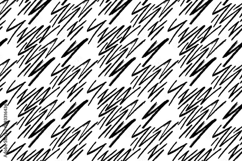 Abstract seamless pattern. Hand drawn vector zigzag brush strokes. Abstract seamless pattern. Hand drawn vector zigzag brush strokes.