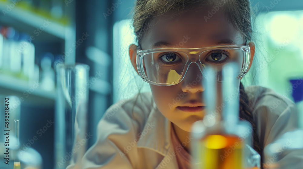Young Scientist Eureka Moment in School Lab Young Scientist Eureka Moment in School Lab