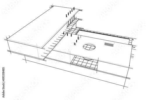 architectural  drawing of a building