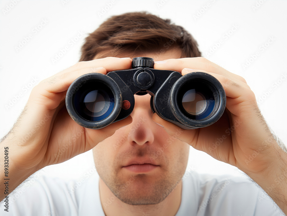 Guy with binoculars Guy with binoculars