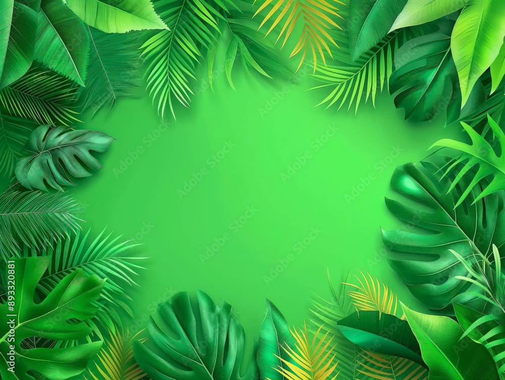 Leafy border illustration Leafy border illustration