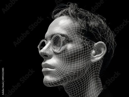 Wireframe head