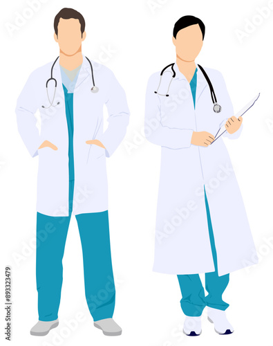 Doctor cartoon characters. Medical staff team concept