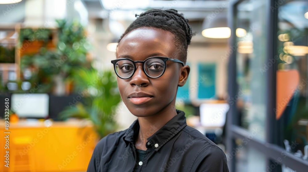 Young business person in a vibrant coworking space Young business person in a vibrant coworking space