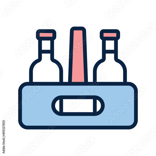 Bottles crate vector design, premium quality icon