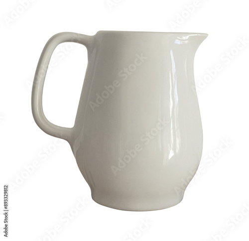 Schilderij op canvas ceramic jug isolated