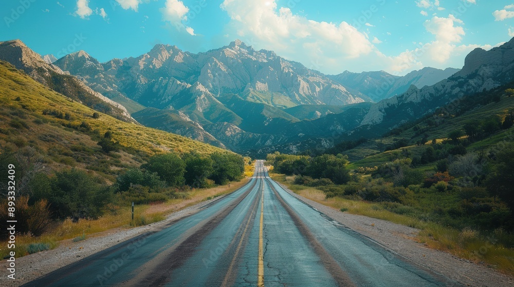 Fototapeta premium Friends on Road Trip in Mountains