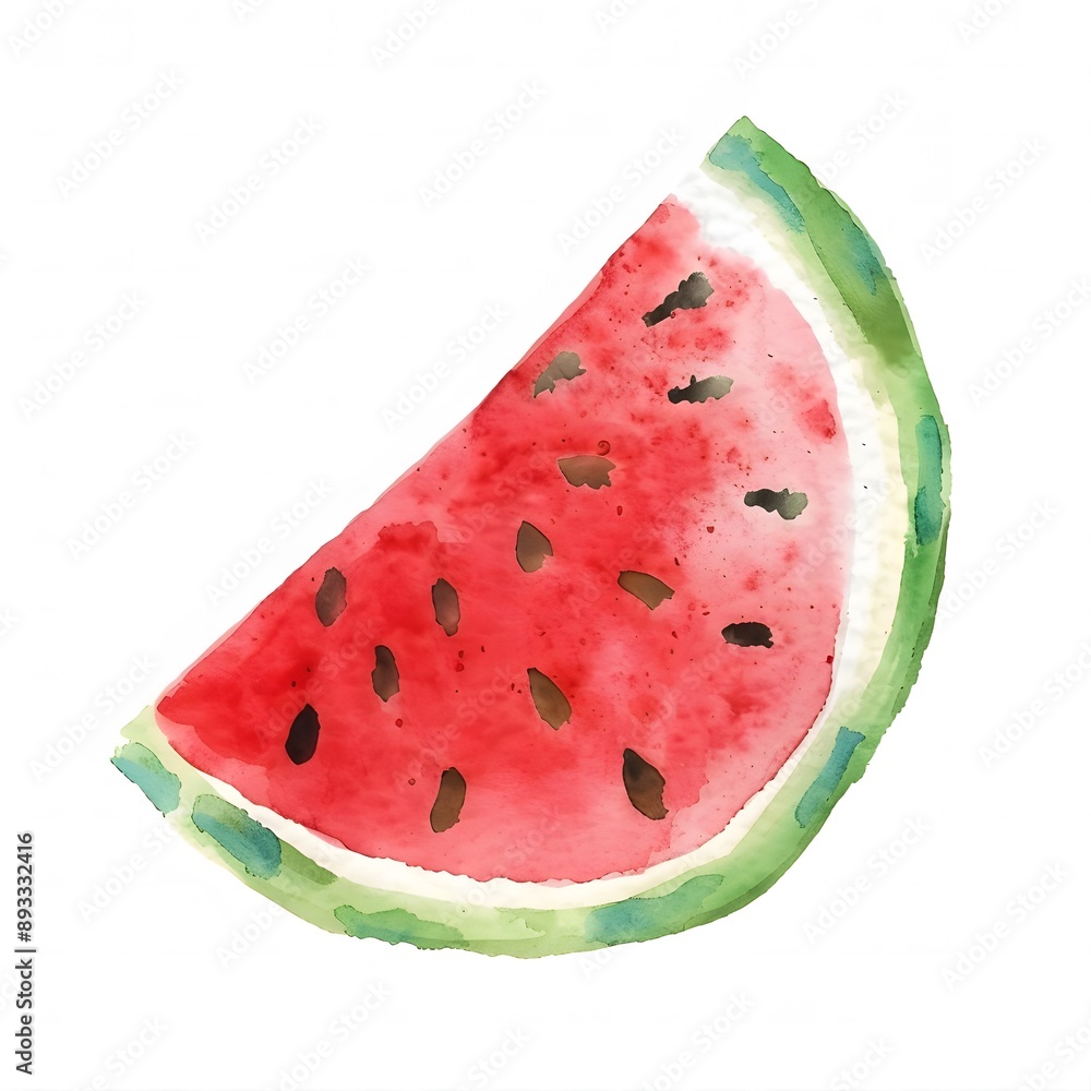 soft and Dreamy Watermelon Slice with Simple Colors soft and Dreamy Watermelon Slice with Simple Colors