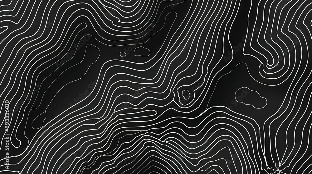 Intense seamless topographic map outline design. Modern minimalist black and white outline topography landscape background. Relief contour land line drawing wallpaper print texture. tile Intense seamless topographic map outline design. Modern minimalist black and white outline topography landscape background. Relief contour land line drawing wallpaper print texture. tile