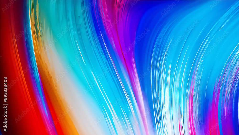 Naklejka premium abstract colorful wavy layered paper background, colorful abstract psychedelic liquid and fluid background pattern, Abstract colorful background, Rainbow blurred texture, bright Abstract watercolor