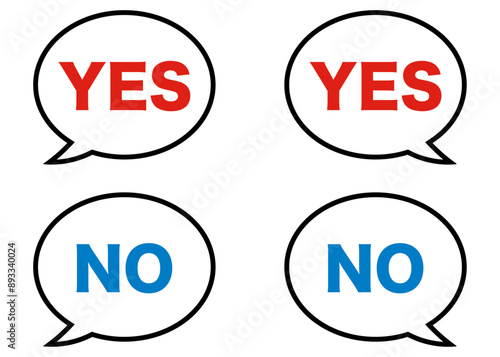 Yes, Noイラストセット