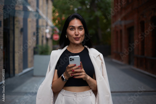 Young smart smiling professional business woman, happy confident 30 year old company employee, sales manager, real estate agent. portrait. active life position