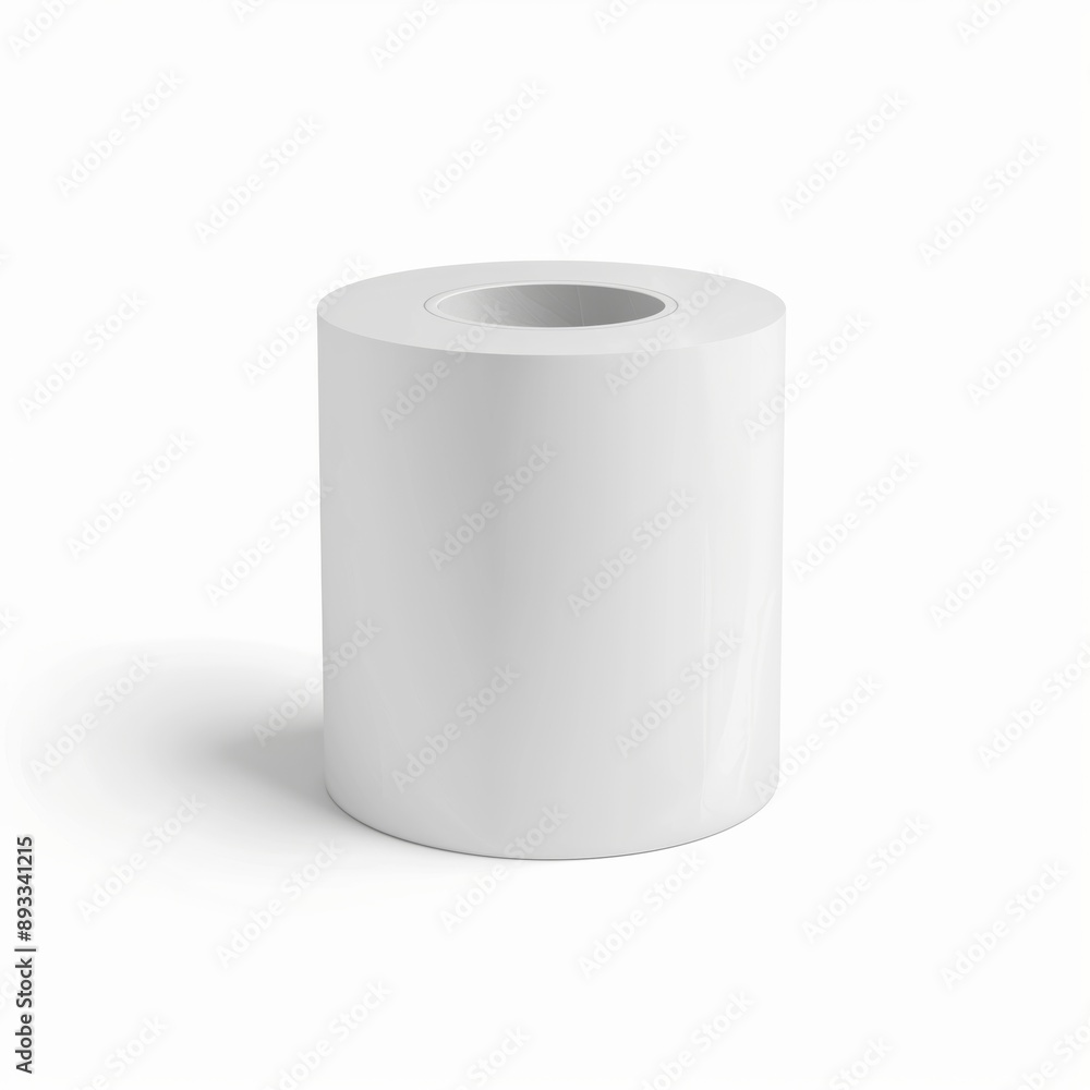 A single white toilet paper roll with a clean, smooth texture, essential for bathroom hygiene. Isolated on white background. A single white toilet paper roll with a clean, smooth texture, essential for bathroom hygiene. Isolated on white background.