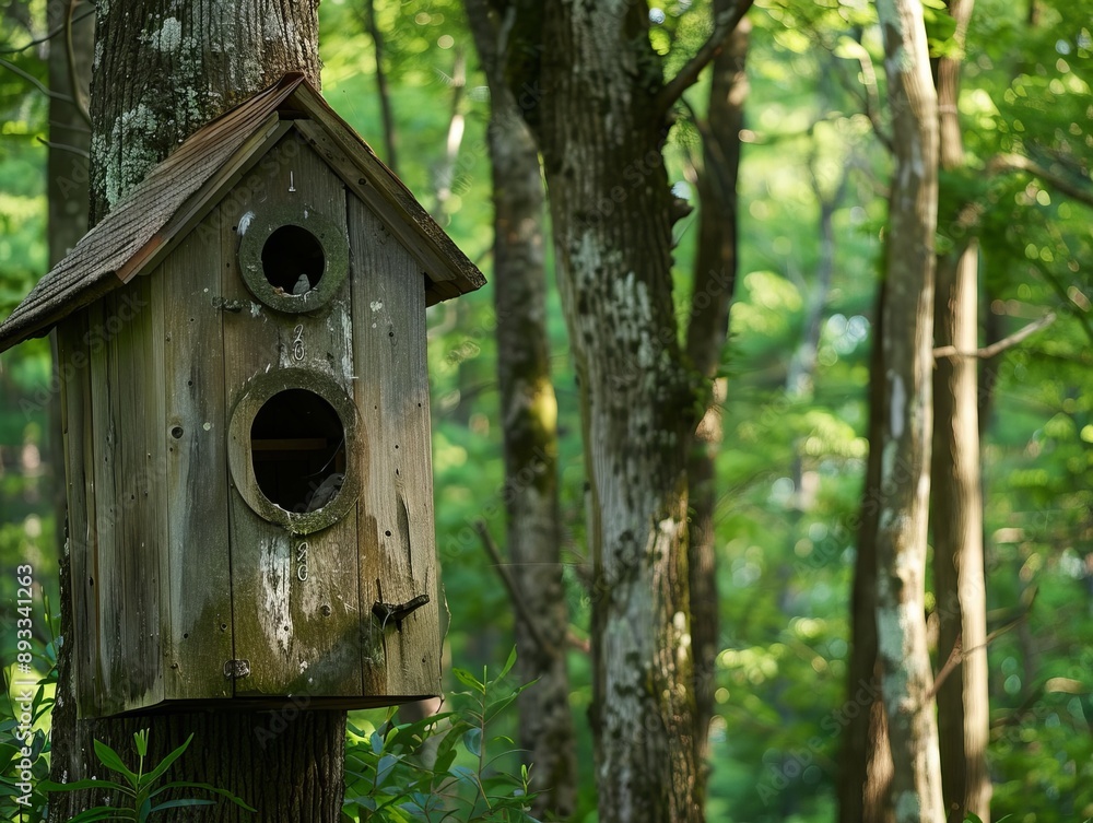 Nestled Among the Trees: A Bird Watcher's Haven in 4:3 Aspect Ratio Nestled Among the Trees: A Bird Watcher's Haven in 4:3 Aspect Ratio
