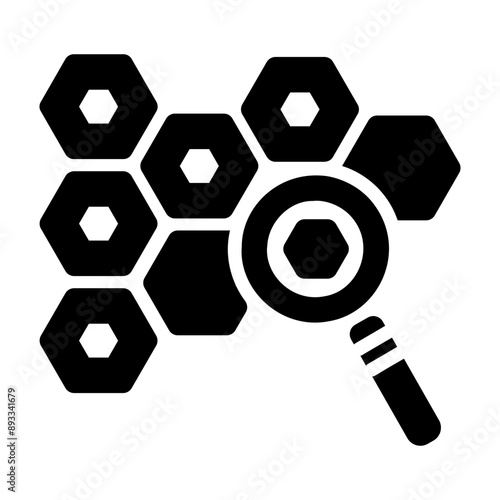 A filled icon of pattern recognition