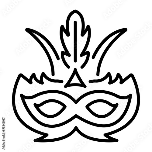 A linear icon of attractive eye mask