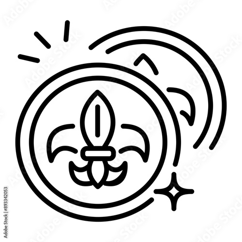 A linear icon of carnival tokens