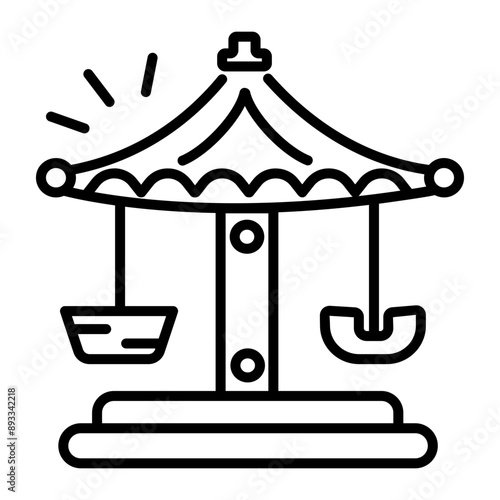 A carousel icon in line style