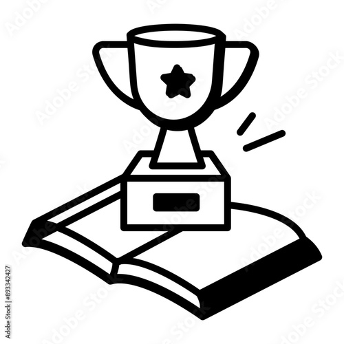 Doodle style icon of academic award 